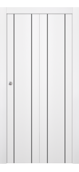 Smart Pro 2U Black Polar White Bi-fold Doors