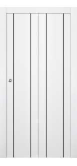 Optima 2U Black Snow White Bi-fold Doors