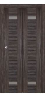 Perla Vetro Gray Oak Bi-fold