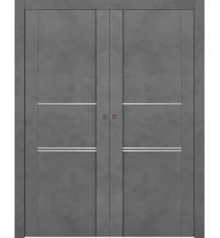Avon 01 3H Dark Urban Double Pocket Doors