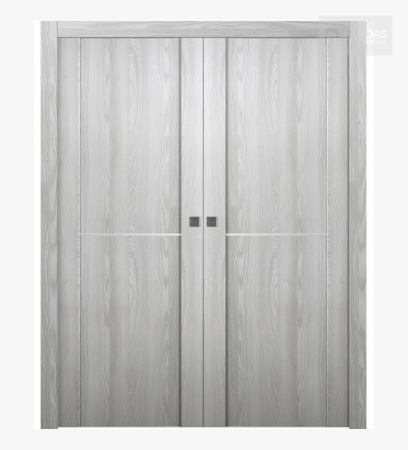 Avon 01 1H Ribeira Ash Double Pocket Doors