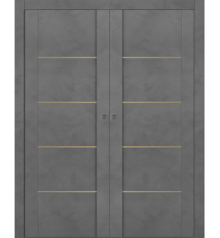 Avon 01 4H Gold Dark Urban Double Pocket Doors