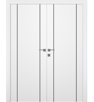 Palladio 2U Black Bianco Noble Double Doors