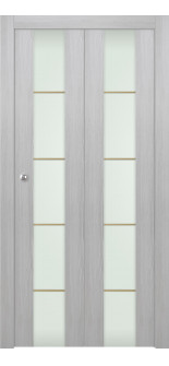Avon 202 4H Gold Strips Vetro Ribeira Ash Bi-fold Doors