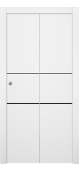 Smart Pro 2H Black Polar White Bi-fold Doors