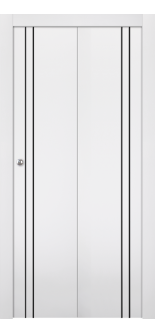 Smart Pro 2V Black Polar White Bi-fold Doors