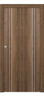 Optima 2V Pecan Nutwood Bi-fold Doors