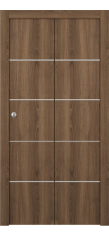 Optima 4H Pecan Nutwood Bi-fold Doors