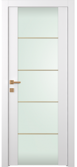 Palladio 202 4H Gold Strips Vetro Bianco Noble Swing Doors