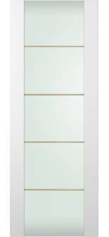 Palladio 202 4H Gold Strips Vetro Bianco Noble Slab Doors