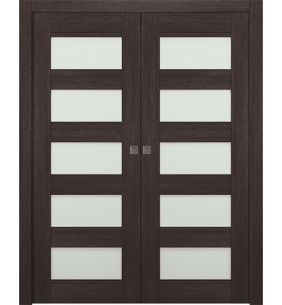 Avon 07-07 Vetro Veralinga Oak Double Pocket Doors