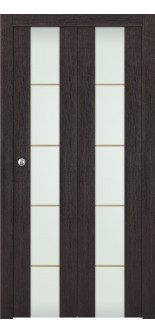Avon 202 4H Gold Strips Vetro Veralinga Oak Bi-fold Doors