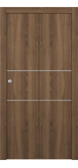 Optima 2H Pecan Nutwood Bi-fold Doors