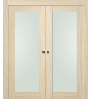 Avon 207 Vetro Loire Ash Double Pocket Doors