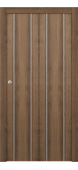 Optima 2U Pecan Nutwood Bi-fold Doors