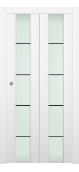Palladio 202 4H Black Vetro Bianco Noble Bi-fold Doors