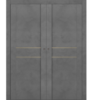Avon 01 2Hn Gold Dark Urban Double Pocket Doors